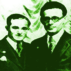 Salo Flohr with Mikhail Botvinnik