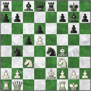 Game position after 12...Nxe4!?