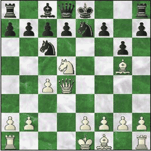 Game position after 8.Qxd4!