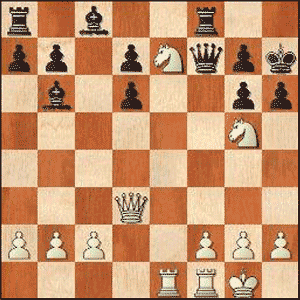 Game position after 19.Ng5+!