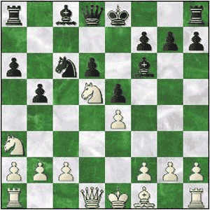 Game position after 10...Bxf6