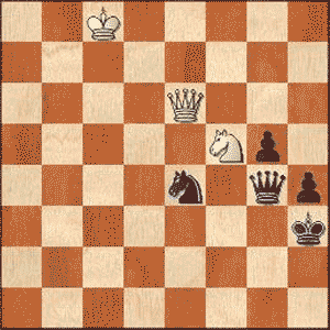 Game position after 79...Qg4!