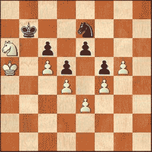 Game position after 77...Nxe7