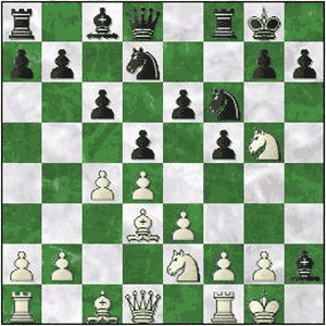 Game position after 9...Bxh2+