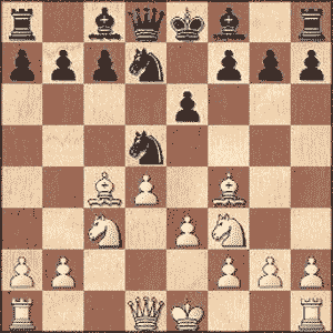 Game position after 7.Bxc4