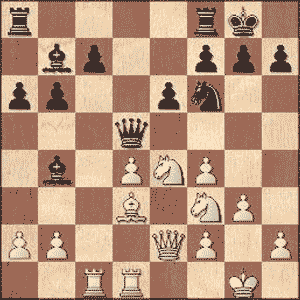 Game position after 15...Qd5