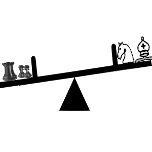 Does your Bishop and Knight trump his Rook and two pawns? How good are you with material imbalances?
