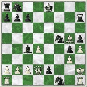 Game position after 22...f1N+!
