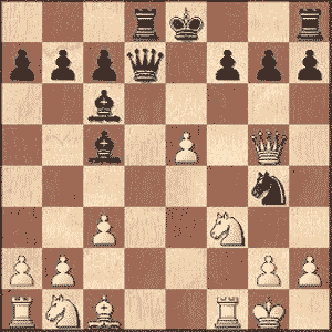 Game position after 13...Bc5+